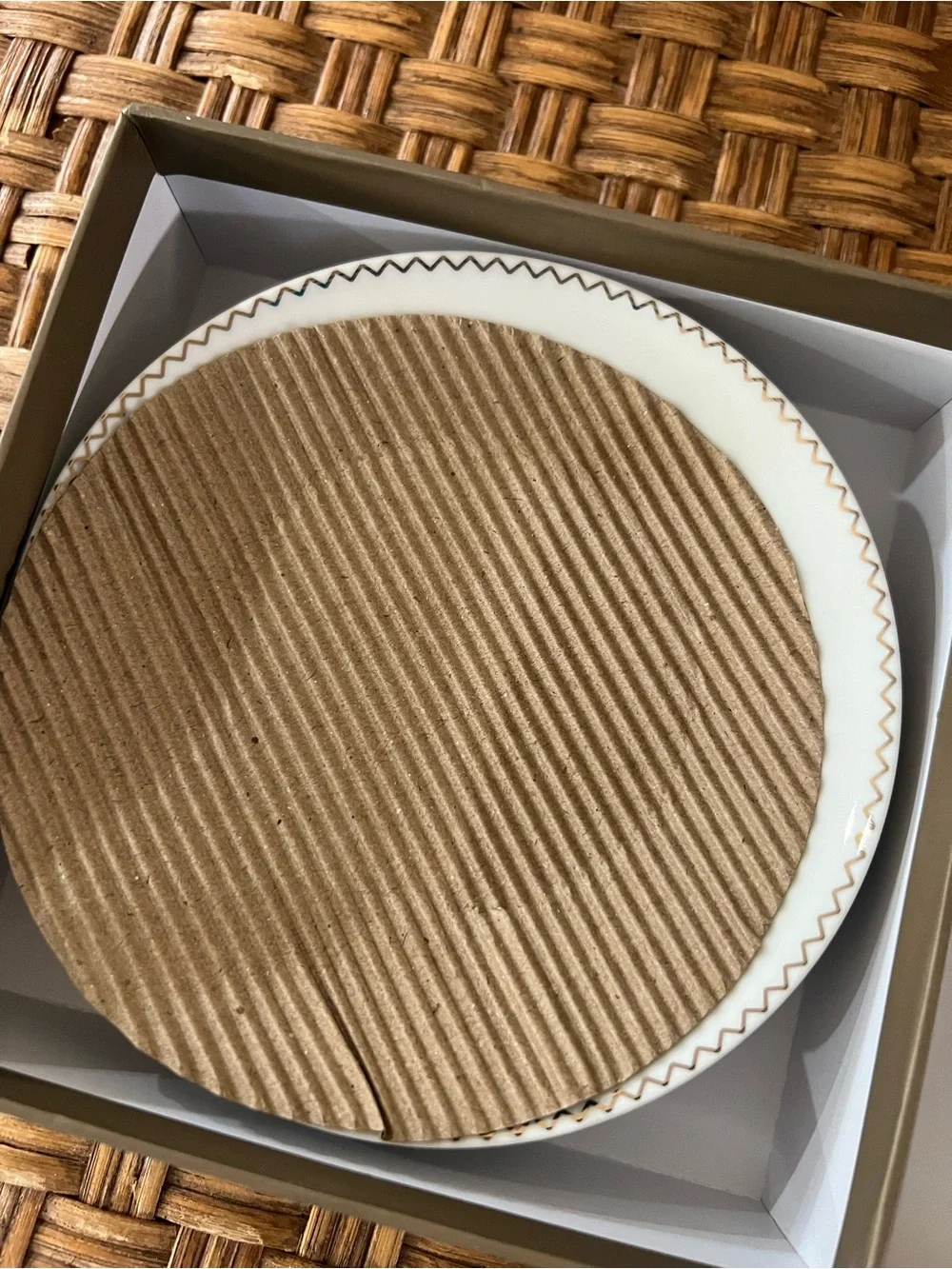 Pier 1 Gold Script Dessert Appetizer Plates - Set of 4